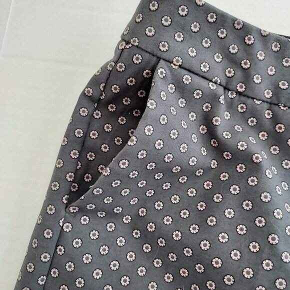 Boden Floral Polka-dot Gray Straight Leg Pants Size 6 - Picture 5 of 9